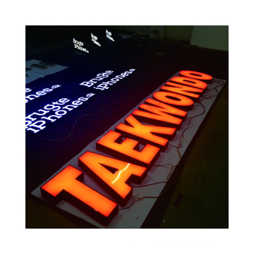 Manufacturer Custom Fabricated Stainless Steel Front Illuminated Letters LED Advertising Luminous Character Advertising Signs